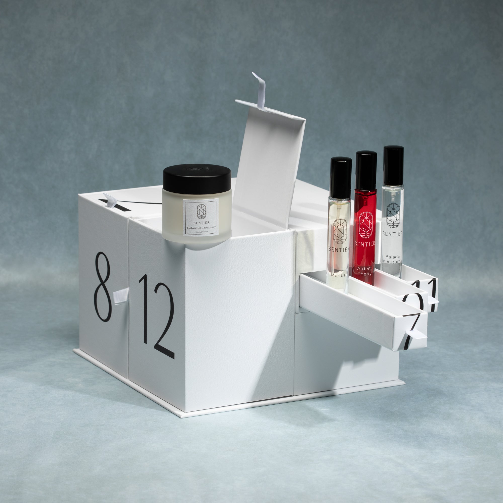 Sentier Fragrance Advent Calendar 2026 open drawers